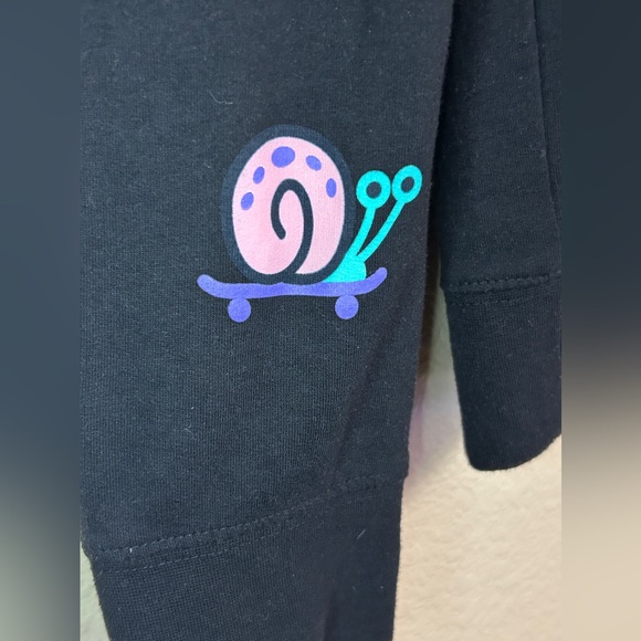 Nickelodeon SpongeBob Musical Hoodie Adult Medium Black Yellow Gary Snail Design - Picture 5 of 7